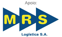 Descrição da imagem: A palavra “APOIO:” seguida do logo da empresa MRS Logística.