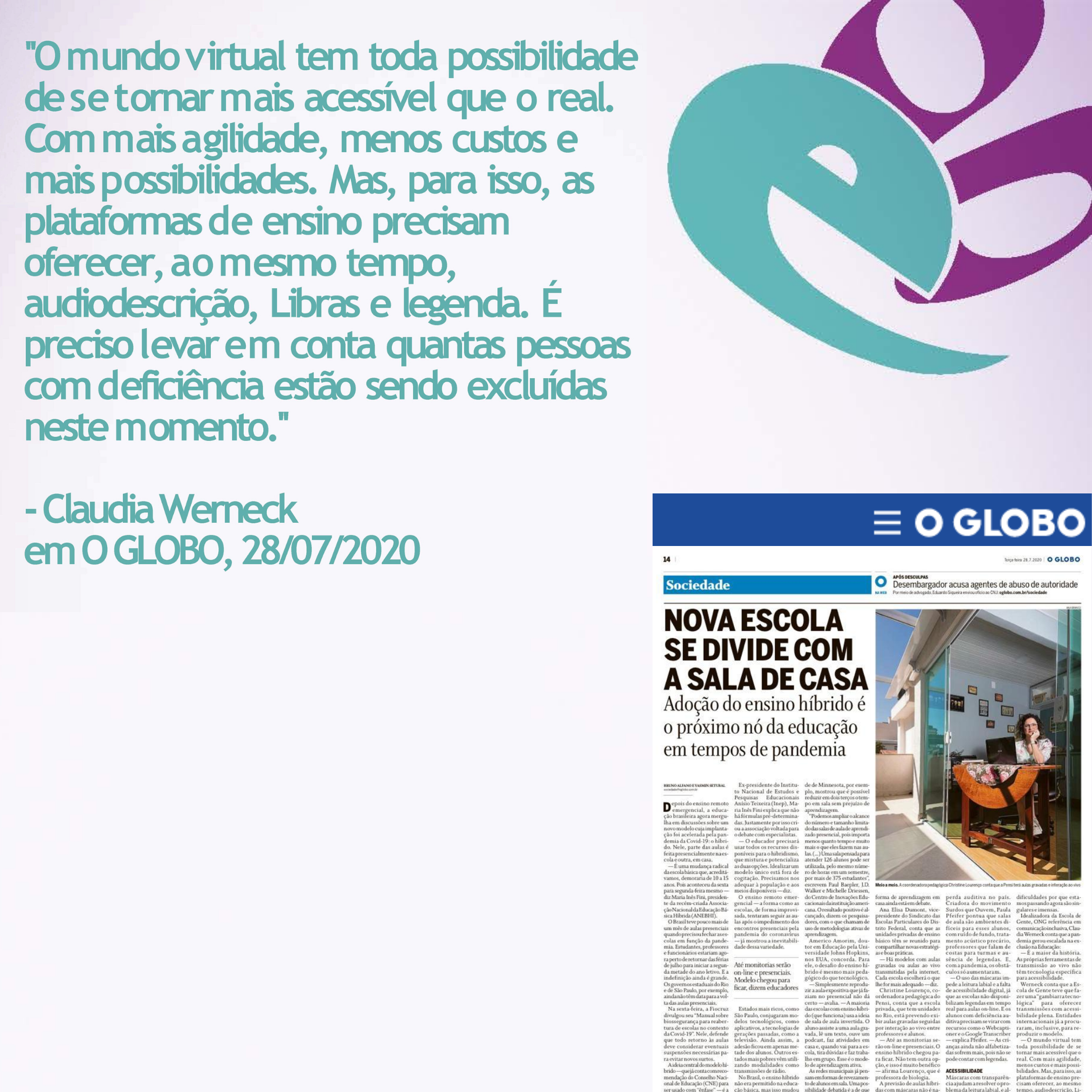 Aspas Claudia Werneck O Globo