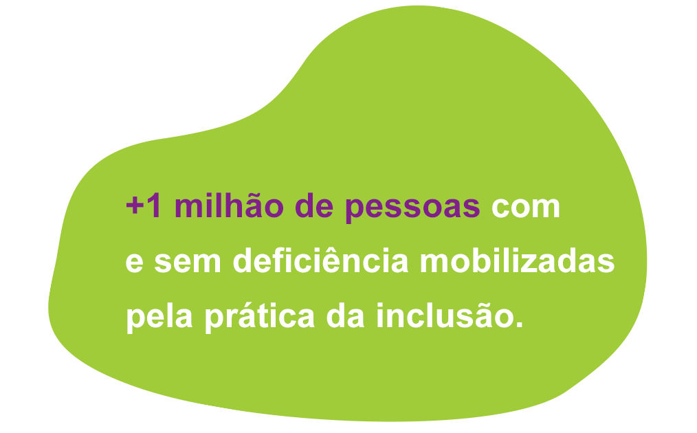 Mais de um milhão de pessoas com e sem deficiência mobilizadas pela prática da inclusão.